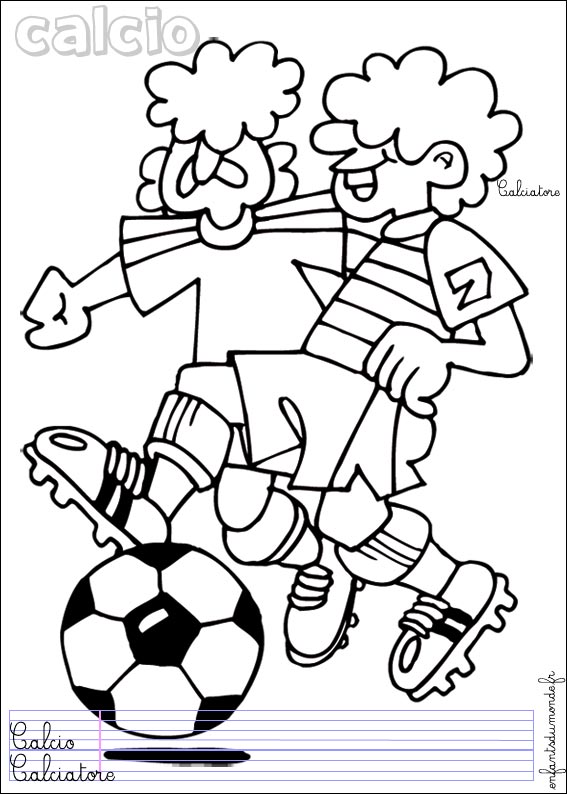 coloriage football 1 .. Coloriages Sports de ballon en italien